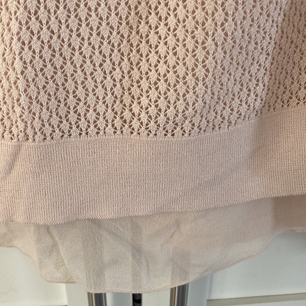 Asoie Silk and Cotton Knit Scoop Neck Lightweight Sweater Size M - Picture 4 of 8